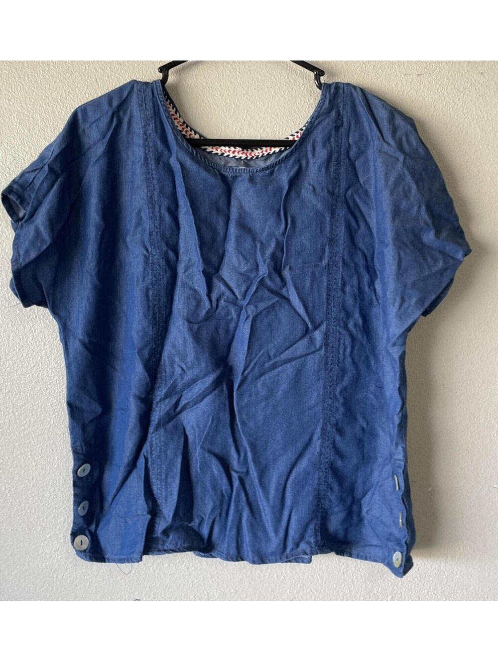 jean paul richard top Medium Denim Look Short Sleeve
